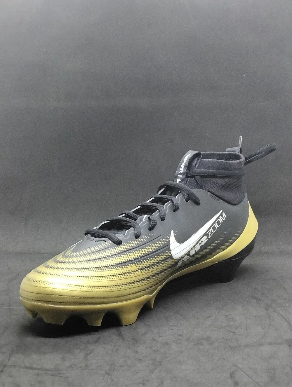 Nike Vapor Pro 1 Football Cleats Black Metallic Gold Mens Size 10 FB3298-003